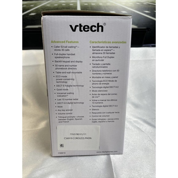 Vtech CS6919 DECT 6.0 Cordless Phone System W/ Caller ID Telephone SILVER - Picture 4 of 5